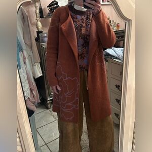 Anthro Field Flower Car Coat